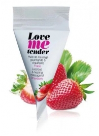 Съедобное согревающее массажное масло Love Me Tender Strawberry с ароматом клубники - 10 мл. - Love to Love - купить с доставкой в Улан-Удэ