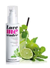 Съедобное согревающее массажное масло Love Me Tender Mojito с ароматом мохито - 100 мл. - Love to Love - купить с доставкой в Улан-Удэ