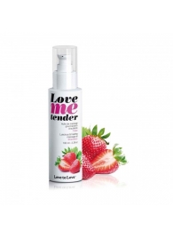 Съедобное согревающее массажное масло Love Me Tender Strawberry с ароматом клубники - 100 мл. - Love to Love - купить с доставкой в Улан-Удэ