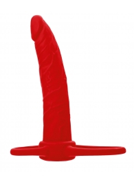 Красная насадка на пенис для двойного проникновения Black Red - 16,5 см. - ToyFa - купить с доставкой в Улан-Удэ