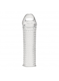 Текстурированная насадка на пенис Clear Textured Penis Enhancing Sleeve Extension - 16,5 см. - BlueLine - в Улан-Удэ купить с доставкой