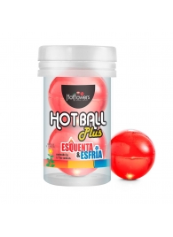 Лубрикант на масляной основе Hot Ball Plus с охлаждающе-разогревающим эффектом (2 шарика по 3 гр.) - HotFlowers - купить с доставкой в Улан-Удэ