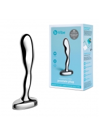 Стальной стимулятор простаты Stainless Steel Prostate Plug - 11,5 см. - b-Vibe - в Улан-Удэ купить с доставкой