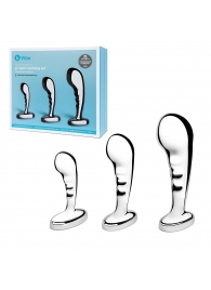 Набор из 3 стальных стимуляторов простаты Stainless Steel P-spot Training Set - b-Vibe - в Улан-Удэ купить с доставкой