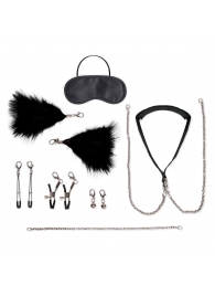 Большой эротический набор из 12 предметов Interchangeable Collar   Nipple Clips Set - Lux Fetish - купить с доставкой в Улан-Удэ