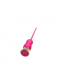Розовый тонкий стимулятор Nipple Vibrator - 23 см. - I-MOON - купить с доставкой в Улан-Удэ