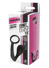 Черное эрекционное кольцо с анальной пробкой Anal Plug With Cockring - Dream Toys - в Улан-Удэ купить с доставкой