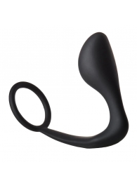 Черное эрекционное кольцо с анальной пробкой Anal Plug With Cockring - Dream Toys - в Улан-Удэ купить с доставкой