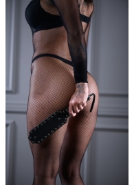 Кожаная шлепалка Sex Game с заклепками - 33 см. - БДСМ Арсенал - купить с доставкой в Улан-Удэ