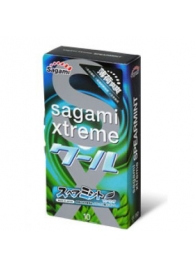 Презервативы Sagami Xtreme Mint с ароматом мяты - 10 шт. - Sagami - купить с доставкой в Улан-Удэ