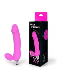Розовый безремневой страпон Sexy Friend - 1137 - купить с доставкой в Улан-Удэ
