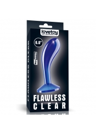 Синяя анальная втулка Flawless Clear Prostate Plug 6.0 - 15 см. - Lovetoy - в Улан-Удэ купить с доставкой
