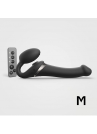Черный безремневой страпон Multi Orgasm Size M с клиторальной стимуляцией - Strap-on-me - купить с доставкой в Улан-Удэ