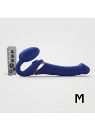 Синий безремневой страпон Multi Orgasm Size M с клиторальной стимуляцией - Strap-on-me - купить с доставкой в Улан-Удэ