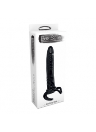 Чёрная насадка-фаллос для двойного проникновения INFLATABLE DILDO SLIM DONG  - 13,5 см. - Toyz4lovers - в Улан-Удэ купить с доставкой