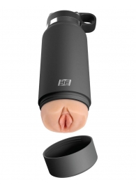 Серый мастурбатор в виде бутылки F*ck Flask - Pipedream - в Улан-Удэ купить с доставкой