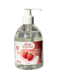 Лубрикант на водной основе Love Protection Raspberry с ароматом малины - 300 мл. - Lola Games - купить с доставкой в Улан-Удэ