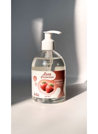 Лубрикант на водной снове Love Protection Strawberry с ароматом клубники - 300 мл. - Lola Games - купить с доставкой в Улан-Удэ