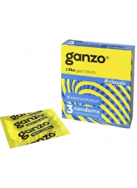 Классические презервативы с обильной смазкой Ganzo Classic - 3 шт. - Ganzo - купить с доставкой в Улан-Удэ