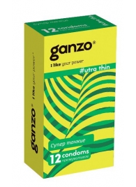 Ультратонкие презервативы Ganzo Ultra thin - 12 шт. - Ganzo - купить с доставкой в Улан-Удэ