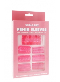 Набор из 7 розовых насадок на пенис ONE-A-DAY PENIS SLEEVES PINK - Seven Creations - в Улан-Удэ купить с доставкой