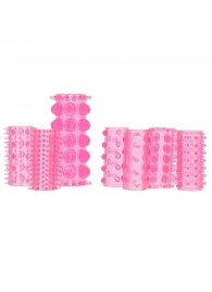 Набор из 7 розовых насадок на пенис ONE-A-DAY PENIS SLEEVES PINK - Seven Creations - в Улан-Удэ купить с доставкой