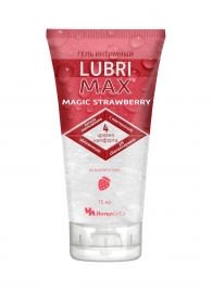 Интимный гель-смазка на водной основе Lubrimax Magic Strawberry - 75 мл. - ИнтелБИО - купить с доставкой в Улан-Удэ