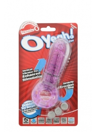 Фиолетовое эрекционное кольцо с вибрацией и пальчиком OYEAH PURPLE - Screaming O - в Улан-Удэ купить с доставкой