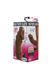 Коричневая насадка на пенис Wolftooth Sleeve - 13 см. - Baile - в Улан-Удэ купить с доставкой