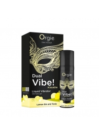 Съедобный жидкий вибратор Dual Vibe! со вкусом лимонного джина с тоником - 15 мл. - ORGIE - купить с доставкой в Улан-Удэ