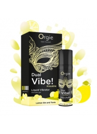 Съедобный жидкий вибратор Dual Vibe! со вкусом лимонного джина с тоником - 15 мл. - ORGIE - купить с доставкой в Улан-Удэ