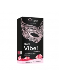 Съедобный жидкий вибратор Dual Vibe! со вкусом клубничного джина с тоником - 15 мл. - ORGIE - купить с доставкой в Улан-Удэ