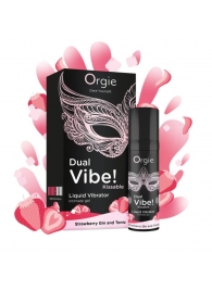 Съедобный жидкий вибратор Dual Vibe! со вкусом клубничного джина с тоником - 15 мл. - ORGIE - купить с доставкой в Улан-Удэ