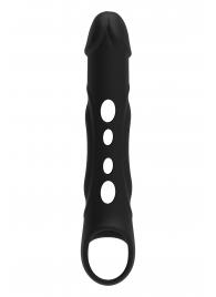 Черная насадка-удлинитель Vibrating Extender With Remote с вибрацией - Dream Toys - в Улан-Удэ купить с доставкой