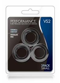 Набор из 3 черных эрекционных колец Black Small Penis Rings - Blush Novelties - в Улан-Удэ купить с доставкой