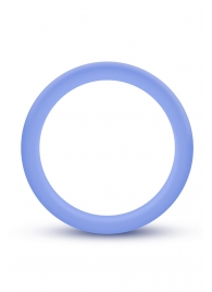 Голубое люминесцентное кольцо Silicone Glo Cock Ring - Blush Novelties - в Улан-Удэ купить с доставкой