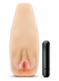 Мастурбатор-вагина с вибрацией Soft   Wet Natasha Realistic Beige Masturbator - Blush Novelties - в Улан-Удэ купить с доставкой
