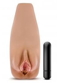 Маструбатор-вагина с вибрацией Soft   Wet Renata Realistic Tan Masturbator - Blush Novelties - в Улан-Удэ купить с доставкой