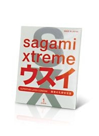 Ультратонкий презерватив Sagami Xtreme SUPERTHIN - 1 шт. - Sagami - купить с доставкой в Улан-Удэ