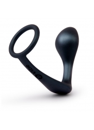 Черное эрекционное кольцо со стимулятором простаты Ringer Cock Ring   Plug - b-Vibe - в Улан-Удэ купить с доставкой