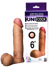 Насадка для страпона фаллической формы UNICOCK 6  - 18 см. - LOVETOY (А-Полимер) - купить с доставкой в Улан-Удэ