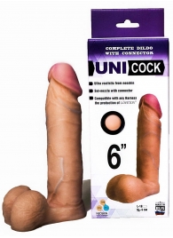 Насадка для страпона фаллической формы UNICOCK 6  - 18 см. - LOVETOY (А-Полимер) - купить с доставкой в Улан-Удэ