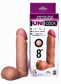 Фаллическая насадка для страпона UNICOCK 8  - 20 см. - LOVETOY (А-Полимер) - купить с доставкой в Улан-Удэ