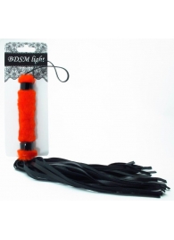 Нежная плеть с красным мехом BDSM Light - 43 см. - БДСМ Арсенал - купить с доставкой в Улан-Удэ