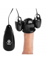 Черная стимулирующая насадка для головки полового члена Multi Speed Vibrating Penis Head Teaser - XR Brands - в Улан-Удэ купить с доставкой