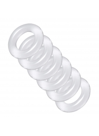 Комплект из 6 прозрачных эрекционных колец Ring Master Custom Ball Stretcher Kit - XR Brands - в Улан-Удэ купить с доставкой