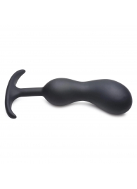 Черный массажер простаты с утяжелителями Premium Silicone Weighted Prostate Plug Large - 18,8 см. - XR Brands - в Улан-Удэ купить с доставкой