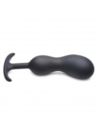 Черный массажер простаты с утяжелителями Premium Silicone Weighted Prostate Plug XL - 20,8 см. - XR Brands - в Улан-Удэ купить с доставкой