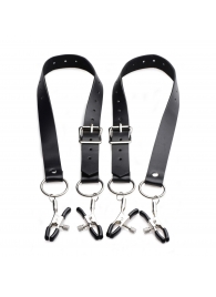 Ремни с зажимами для половых губ Spread Labia Spreader Straps with Clamps - XR Brands - купить с доставкой в Улан-Удэ
