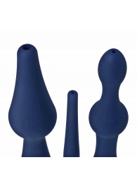 Набор из 3 универсальных насадок для анального душа Universal 3 Piece Silicone Enema Attachment Set - XR Brands - купить с доставкой в Улан-Удэ